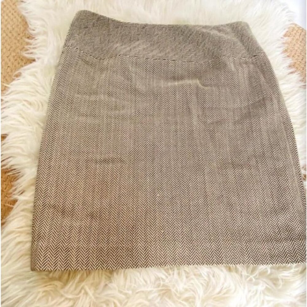 Michael Kors Skirt Womens 8 Mini Textured Brown Skirt Side Zip Lined